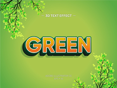 Green 3D Text Effects 3d 3d design 3d text 3d text effect effect graphic design text design text editing text effect typography