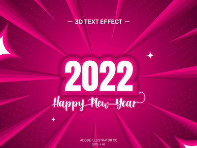 New Year 3D Text Effects 3d design graphic design