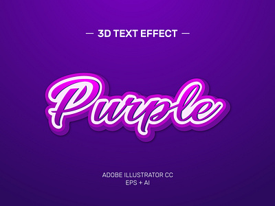 Purple 3D Text Effects