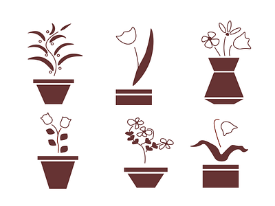 Icons ai art design flower icon flowers icon illustration illustrator minimalism vector