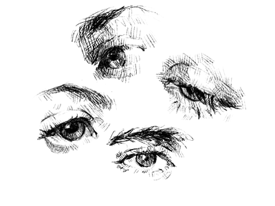 EyesStudy in Procreate art black black white blackandwhite eye eyes illustration procreate raster raster illustration study