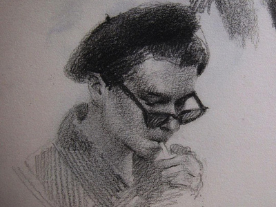 Beautiful smoker art boy cigarette cigarette smoking glasses pencil pencil drawing sketches smoke smoker smoking
