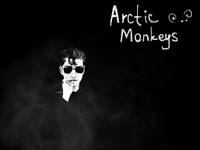 Alex Turner arcticmonkeys art black love procreate singer smoke vocal
