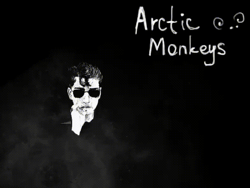 Alex Turner alex turner arctic monkeys art black black white drawing procreate raster singer