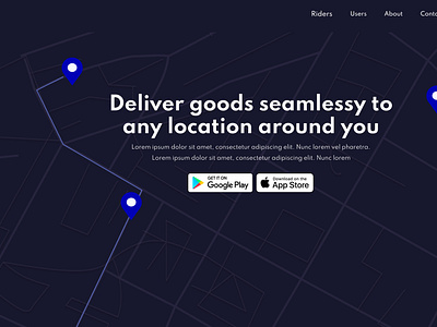 Logistics App Hero Section