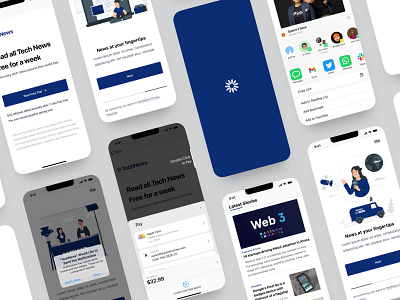 TechNews Blog App Design app design mobile app ui ux