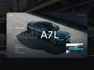 Audi A7L world premiere presentation ui website design