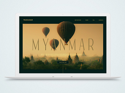 Travel website concept destination myanmar tour travel trip voyage webdesign