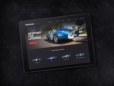 Car manufacturer website redesign automotive cars dark ipad manufacturer racing ui ux vehicles website