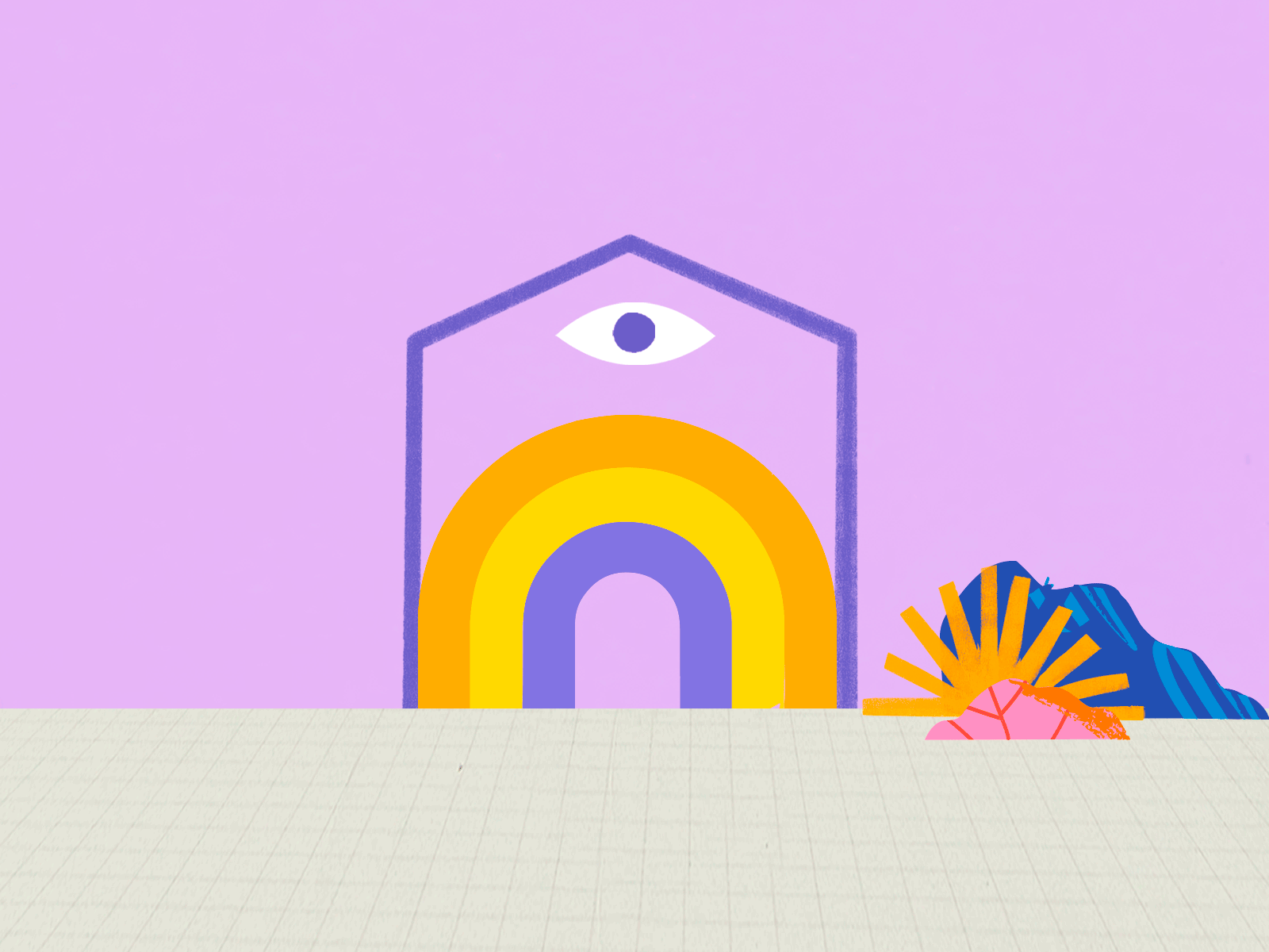 Casita Mágica animation eye frame by frame home loading loop magic plant rainbow stay at home stay home stay safe stayhome