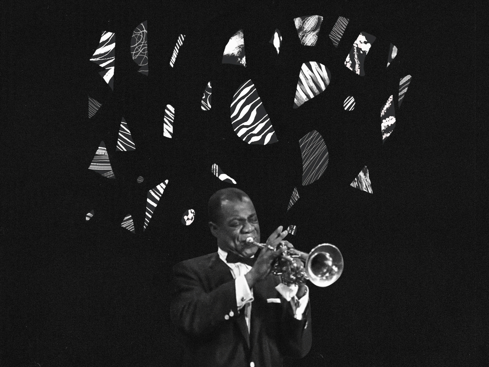 Jazz Loop animation black lives matters collage frame by frame frame to frame gif jazz loop louis armstrong music pattern retro texture trumpet trumpeter