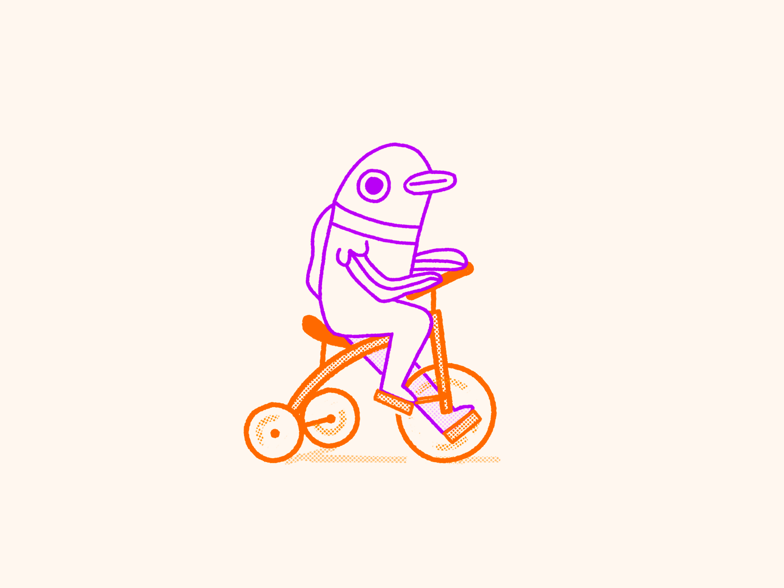 Tricicleteando animation character fish frame by frame frame to frame gif loop traffic tricycle