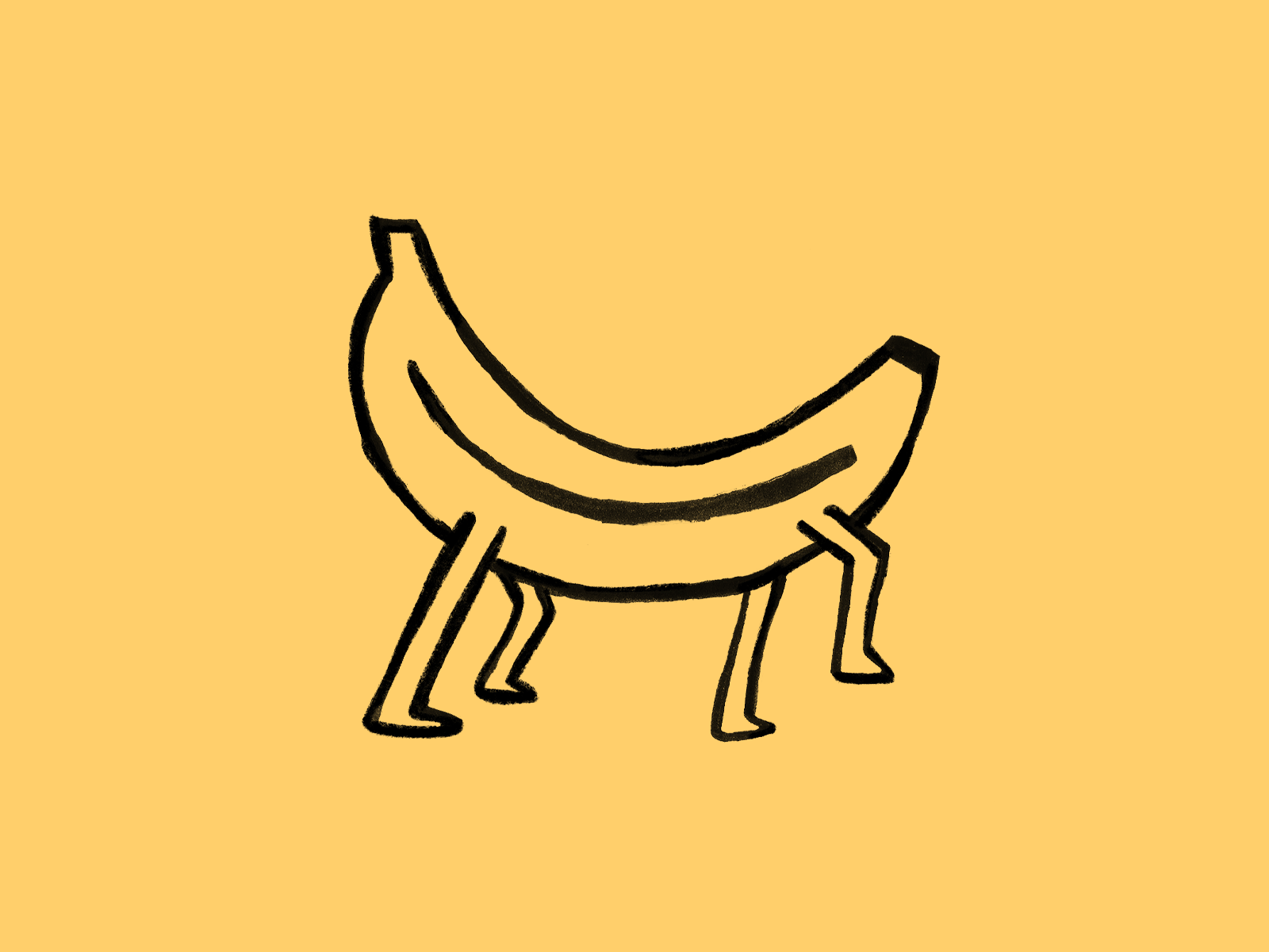 Bananarama animation banana banana with legs bananarama brush cartoon character frame by frame frame to frame fruit gif illustration legs loop paint running walk