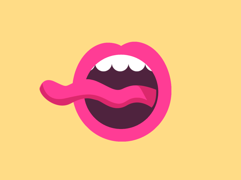 Happy Tongue. animation fun happy mouth pop tongue