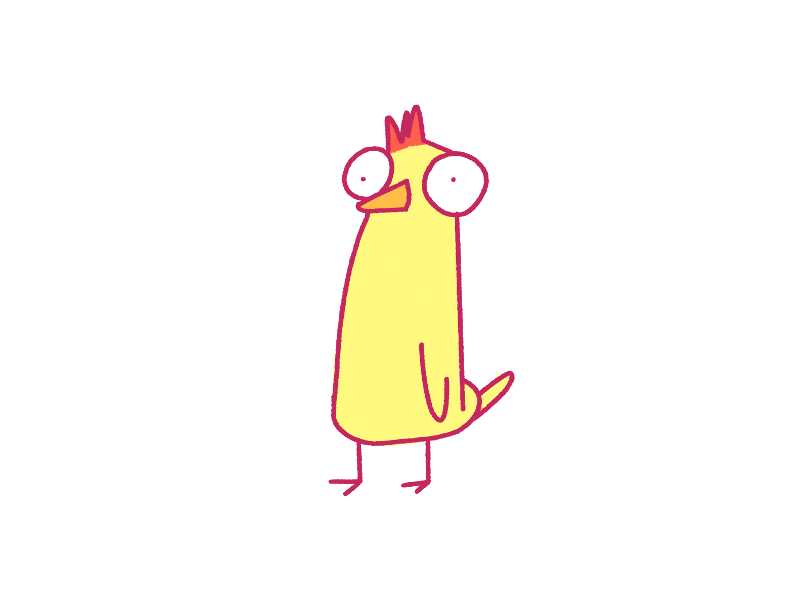 Early Chicken animation bird character chicken frame by frame frame to frame gif happy jump jumping loop