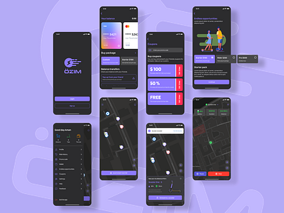 Electric scooter app "Ozim"
