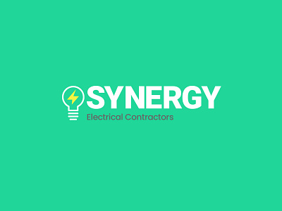 Synergy Electrical Contractors brand brand design brand identity branding branding design design flat logo minimal