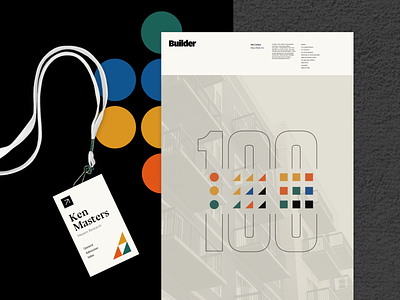Builder 100 Branding branding illustration logo poster type