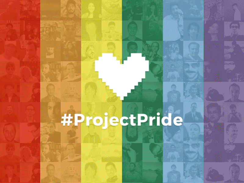 Project Pride heart logo orlando pride projectpri.de projectpride pulse rainbow ui
