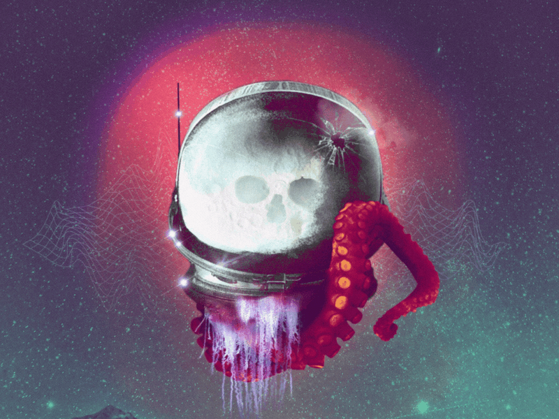 Aliens & Astronauts - Album Cover album aliens astronauts kresten photoshop skulls slime space stellar stellar class