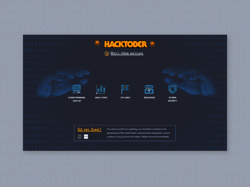 Hacktober Microsite animation binary hacktober halloween microsite spooky ui windows 95