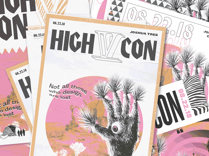 High 5 Con - Poster design hand high5con hottub josua poster print tree