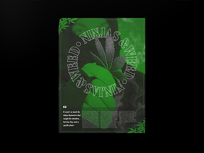 Ninjas & Weed - Poster marijuana ninjas poster shuriken type typography weed