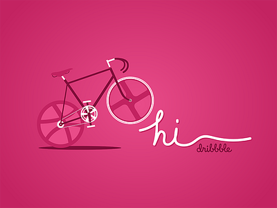 Hi Dribbble. dribbble first hello hi invite shot thanks