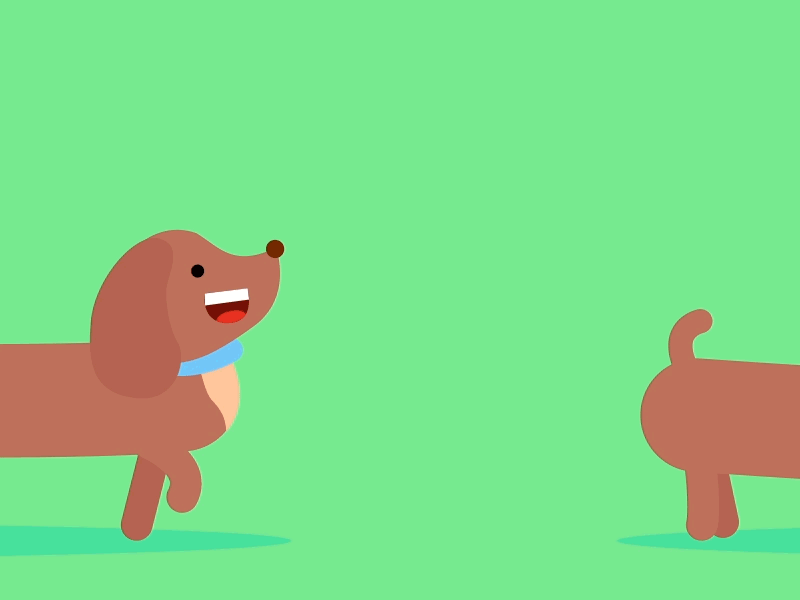 Sausage Dog Sniff 2d animation dog loop sausage sniff