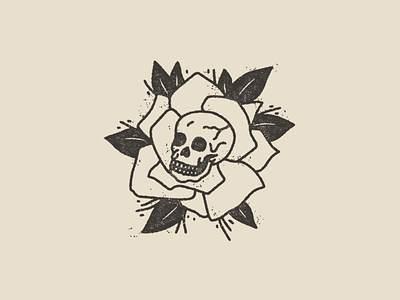 Skull Rose clothing illustration kobenkollective rose skull tattoo