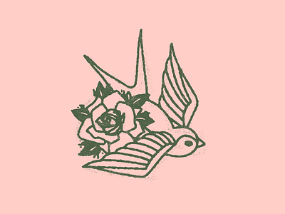 Robin Rose bird drawing flower illustration robin tattoo