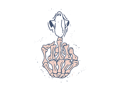 Ghost Finger bones finger ghost illustration koben skull