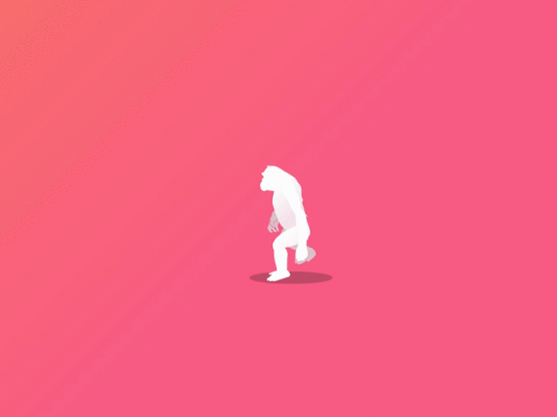 Loading walking ape (animated gif) for Sysmian© animation css animation design illustration svg animation vector
