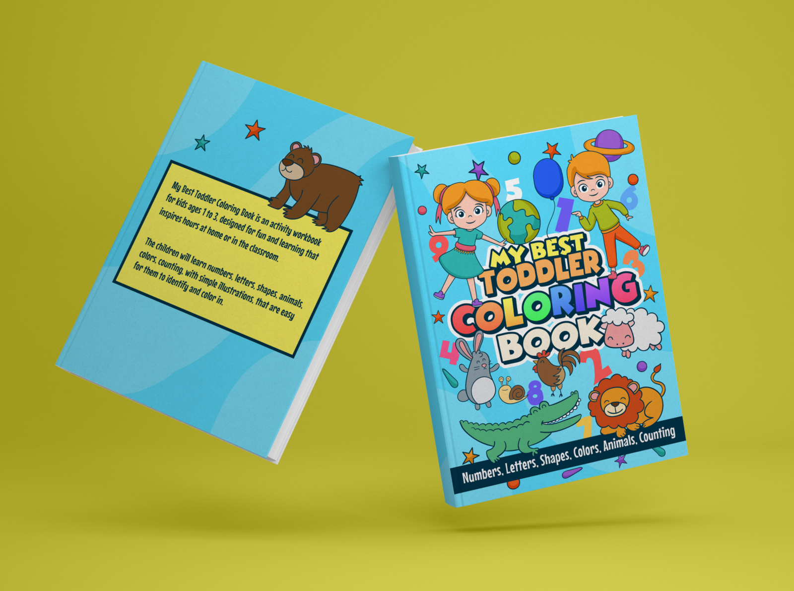 Kids Activity Books, Kids Coloring Book Interior Design, Book Cover Design