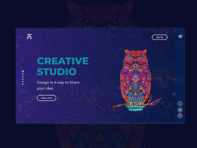 Creative Studio - Landing Page agency color coloring creative creative design creative design creativity design interface modern owl studio ui ux web