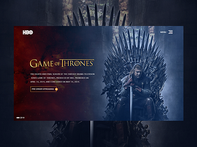 Game of Thrones - Header design development food interface mobile app tempelate ui ui ux ux web