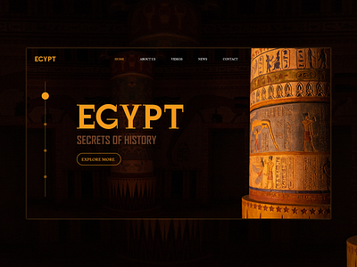 Egypt Culture - Website Header culture design development egypt illustration interface ui user ux web