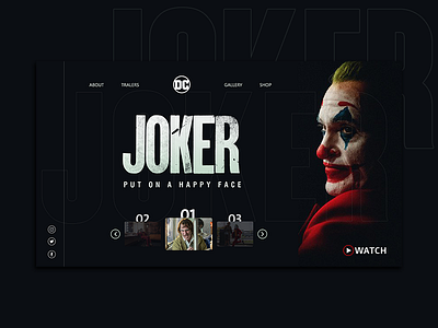 an Imaginary design for the #JOCKER design film interface joker ui ui ux ux web