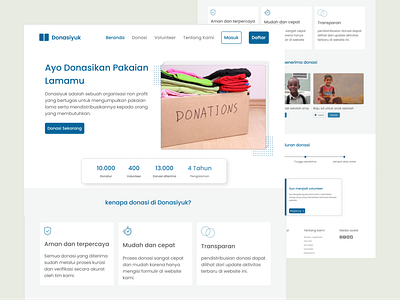 Donasiyuk - Landing page website donation ui ux website