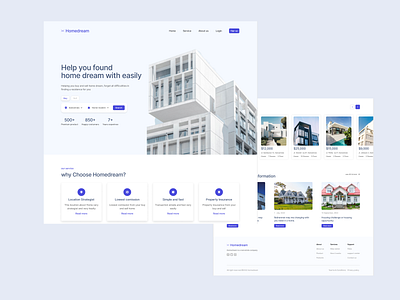 #Exploration - Real Estate Landing Page design landingpage ui ux