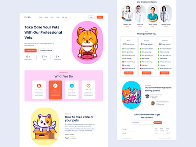 Pet Us Landing Page Design design petlandingpage ui ux website