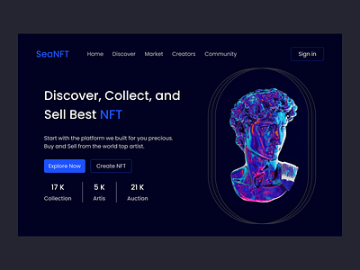 SeaNFT - Header landing page