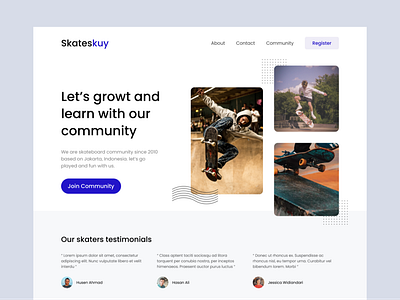 Skateskuy - Skateboard Community Website design skateboard community skateboardwebsite ui ux website