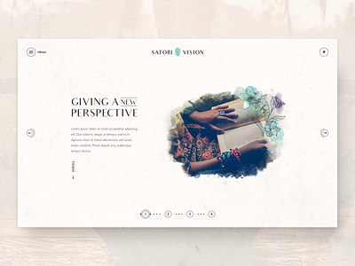 Watercolors clean design flower full screen interface landingpage light perspective slide typography ui ux watercolor watercolor backgrounds webdesign website