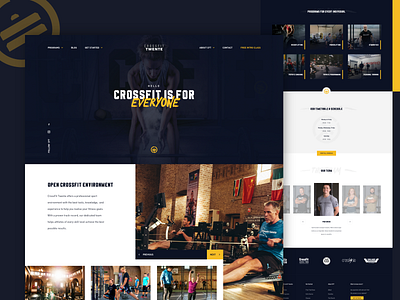 Crossfit Website crossfit dark design fitness fitness center fitness club gym gymnastic interaction interface landingpage sport typography ui ux web webdesign website