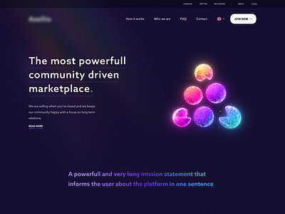 Marketplace Landing Page 3d 3d art branding branding concept chemist chemistry color concept design gradient interface landingpage marketplace page purple purple gradient ui ux visual design website