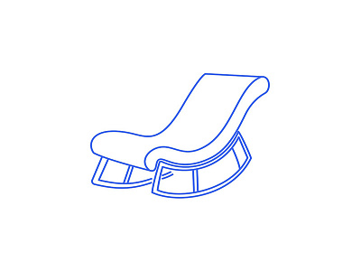 Rocking Chair blank icon illustration