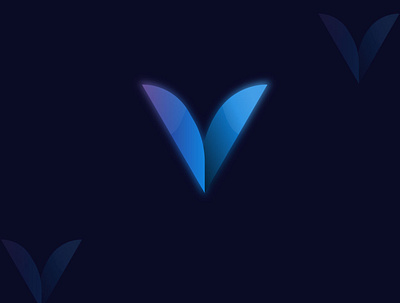 Letter V gradient logo branding design gradient logo graphic design logo v logo vector