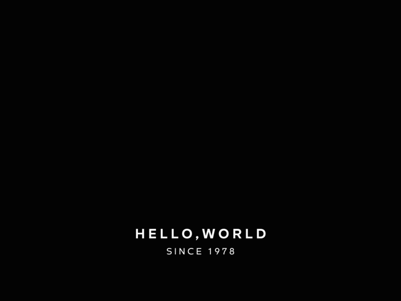 Hello, World hello world motion particular