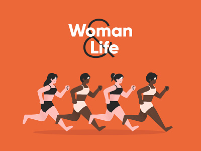 Woman&Life graphic illust illustration marathon run